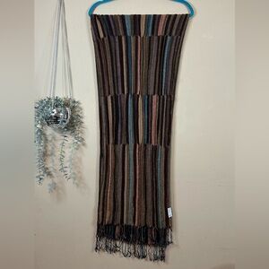 Blue pacific Striped Multicolor Scarf